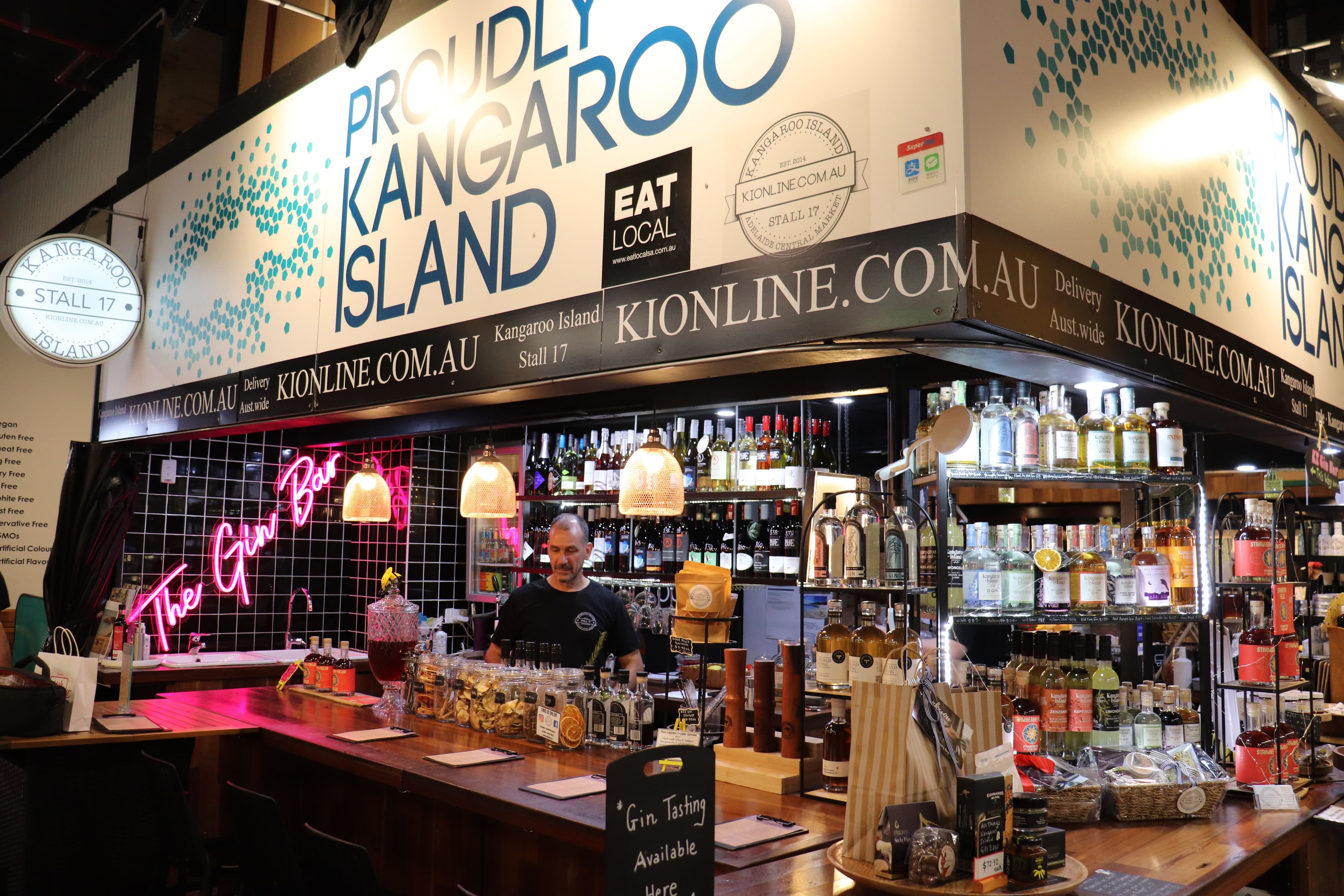 Kangaroo Island stall in Adelaide Central market