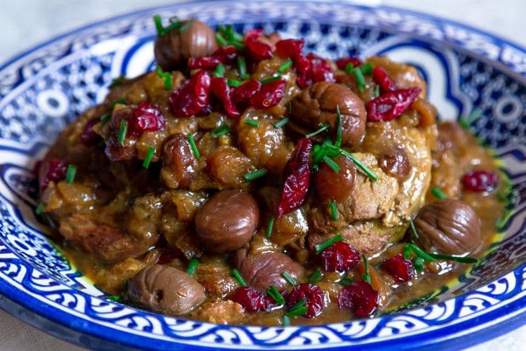 Turkey, Cranberry and Chestnut Tagine recipe
