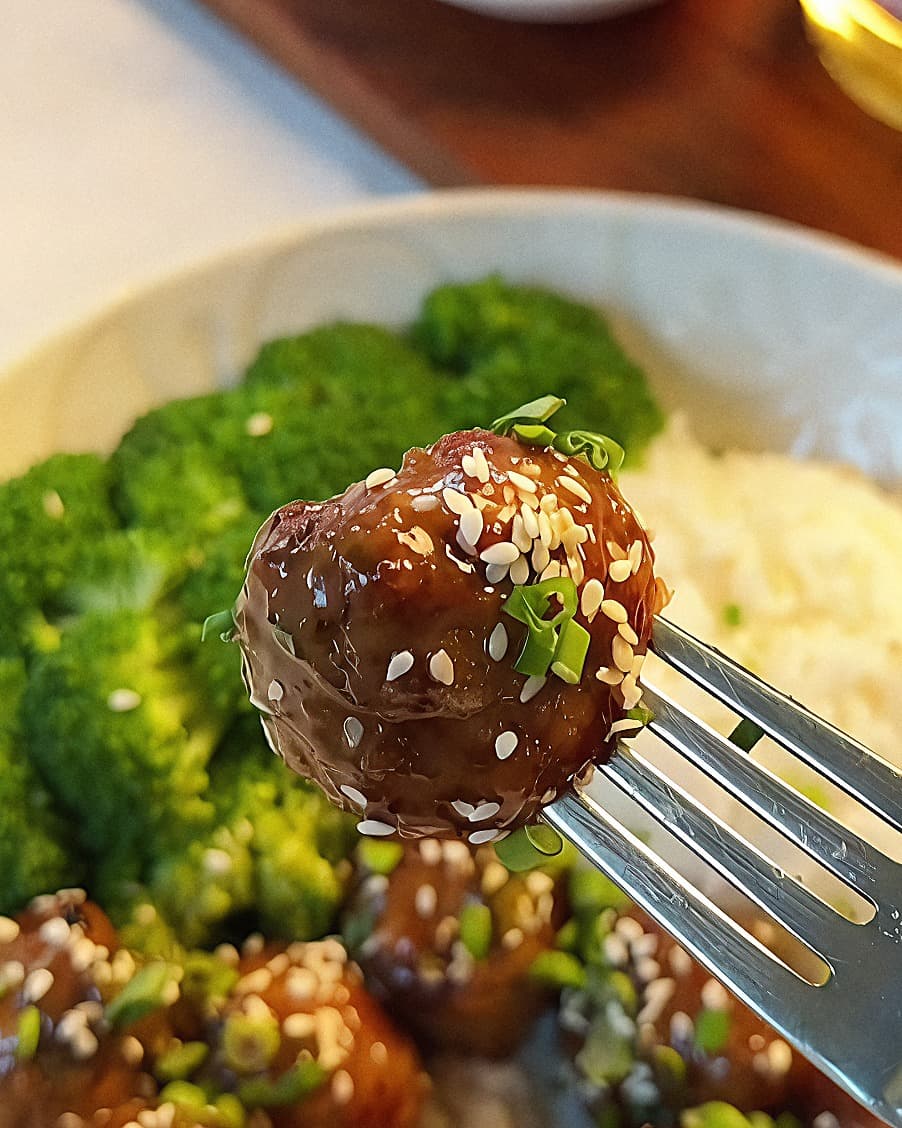 Honey Garlic Turkey Meatballs recipe