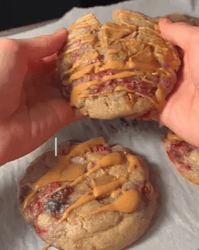 Caramelized White Chocolate PBJ Cookies recipe