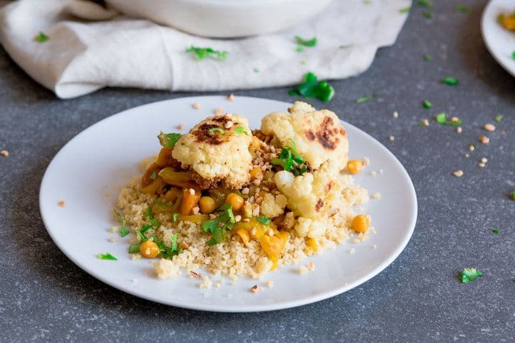 Roasted Cauliflower, Chickpea and Apricots Tagine recipe