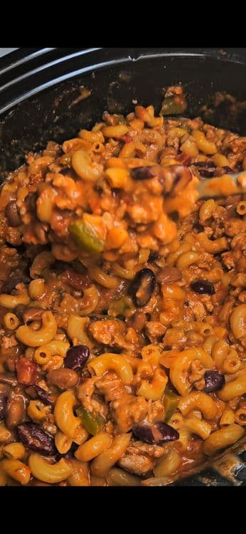 Turkey Chili Mac (Slow Cooker) recipe