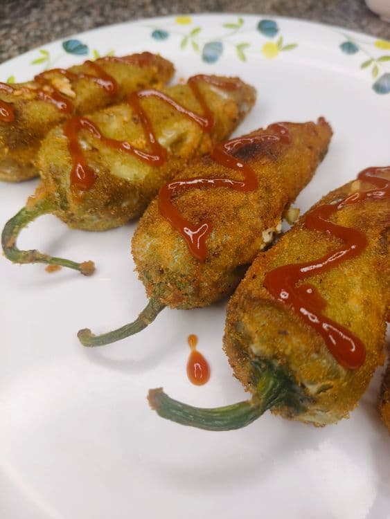 Stuffed Pepper Chilli with Paneer recipe