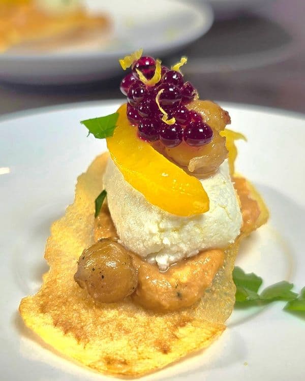 Tomato Hummus & Beetroot Caviar Canapé recipe