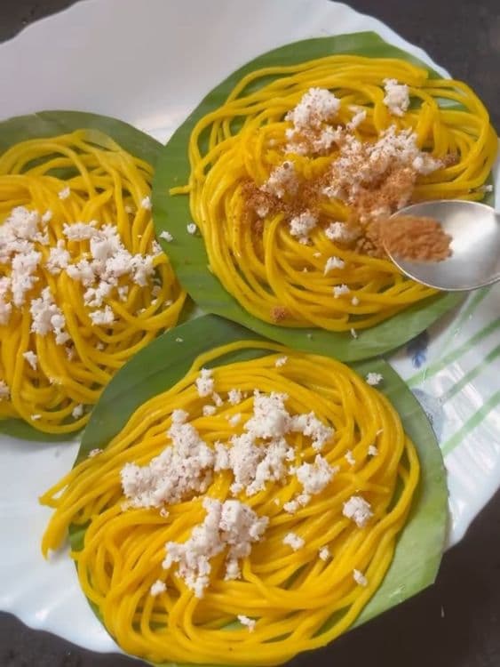 Mango Cream Idiyappam Trifle recipe