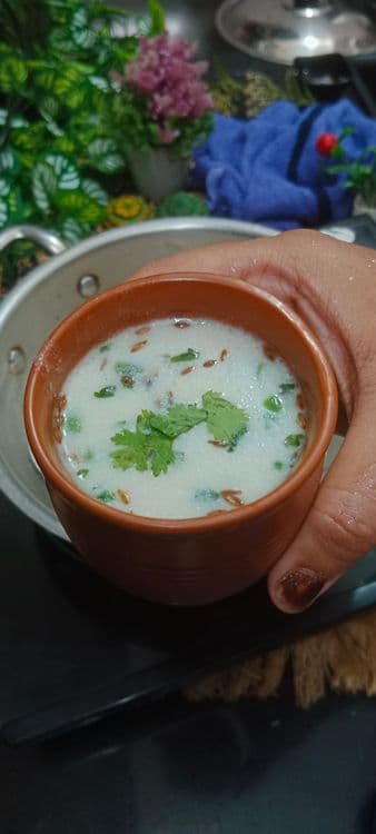 Rajgira Ambil (Amaranth Buttermilk) recipe