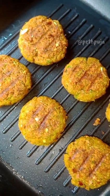 Grilled Soya-Oats Patty recipe