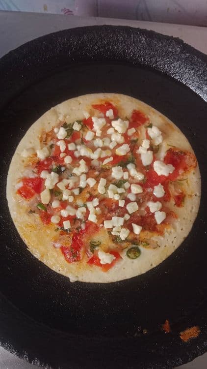 Veg. Cheese Moongdal Uttapam recipe