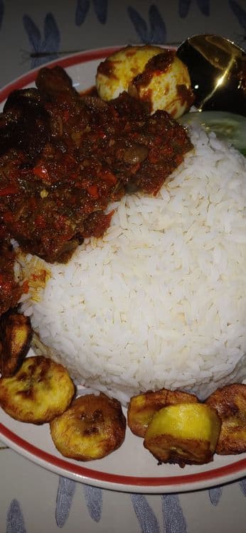 Ofada stew and rice recipe