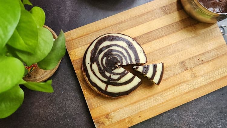 Airfried Egg less Zebra Cake recipe