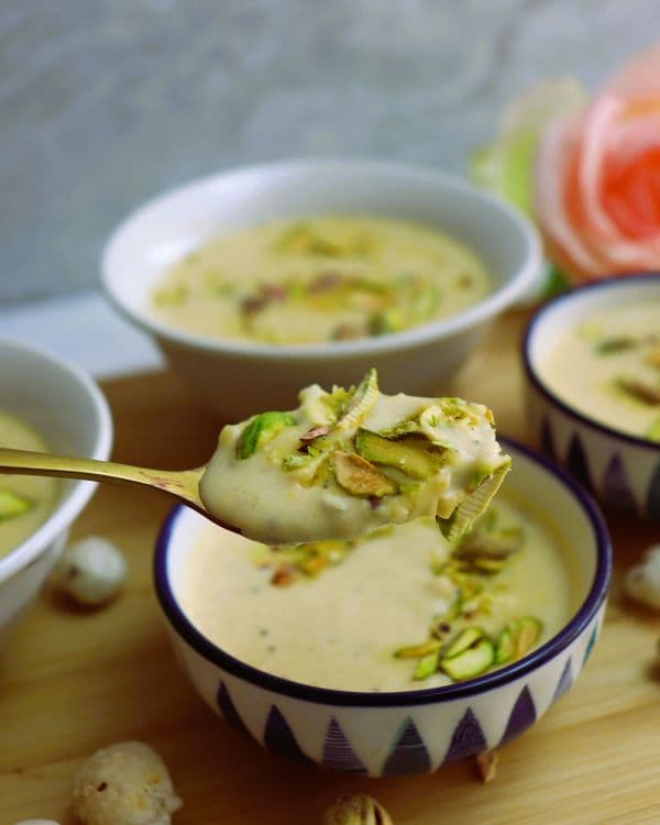 Makhana Phirni (Lotus Seed Pudding)  recipe