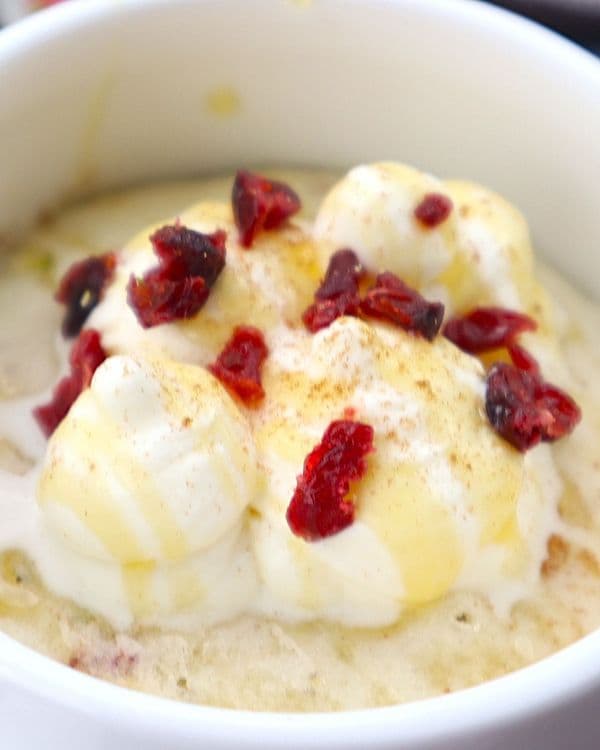 Cranberry Pistachio Mug Cake recipe