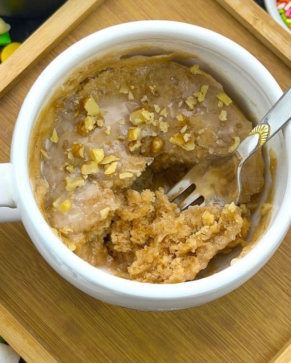 Fluffy Eggless Applesauce Mug Cake recipe