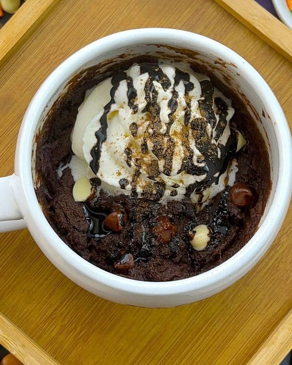 Peanut Butter Brownie Mug Cake| Eggless Peanut Butter Brownie Mug Cake Recipe recipe