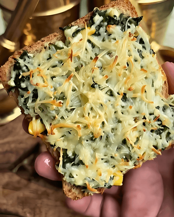 Baked Cheesy Spinach Sandwich recipe