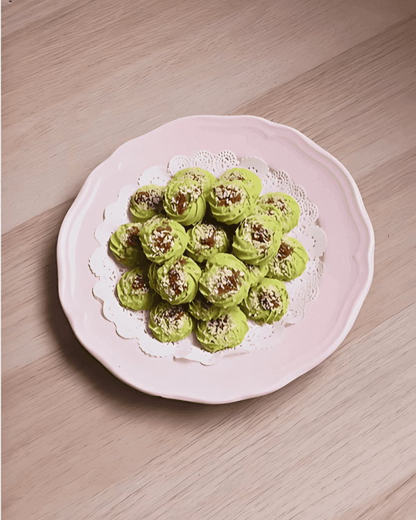 Pandan Gula Melaka Butter Cookies recipe