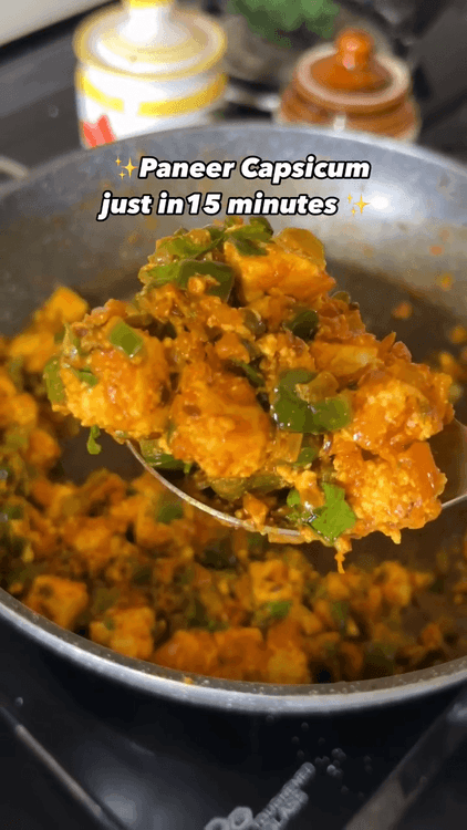Paneer Capsicum Sabji recipe