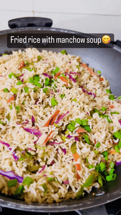 Fried Rice with Manchow Soup recipe