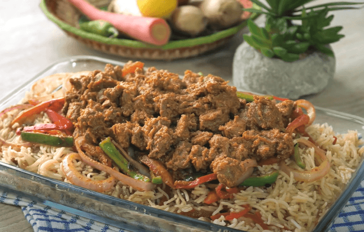 Mutton BBQ Rice  recipe