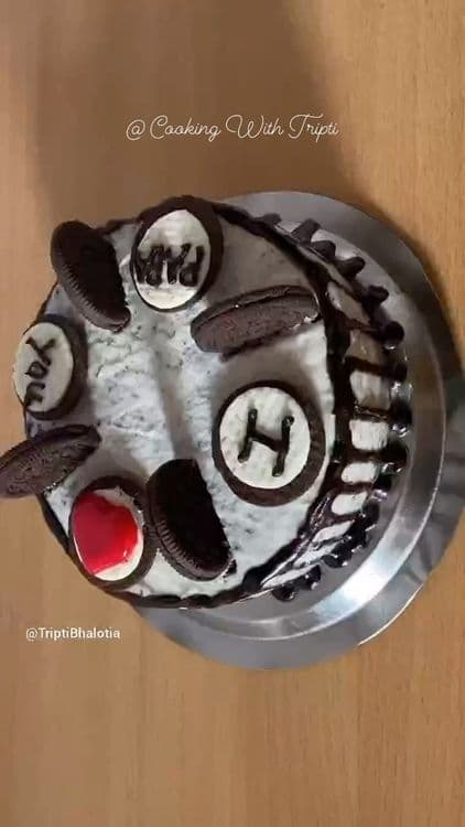 Eggless Oreo Biscuit Cake recipe