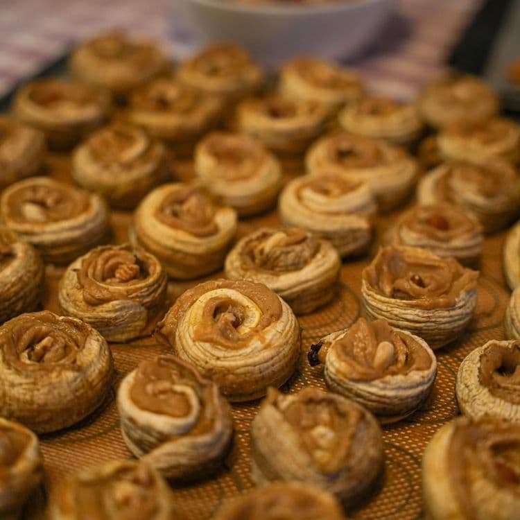 Raw Banana & Caramel Rolls recipe