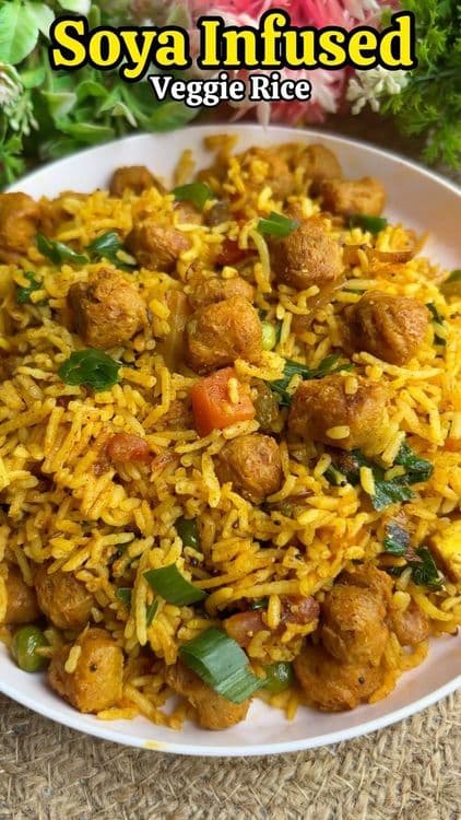Soya Infused Veggie Rice recipe