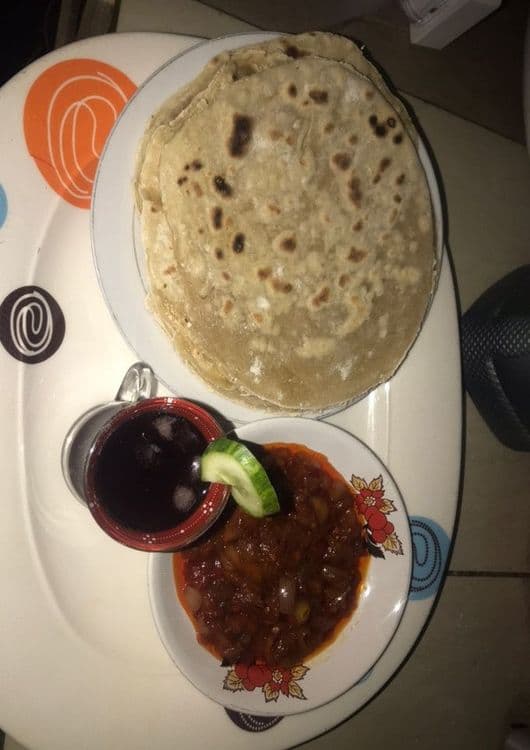 Roti and Tomato Salad recipe