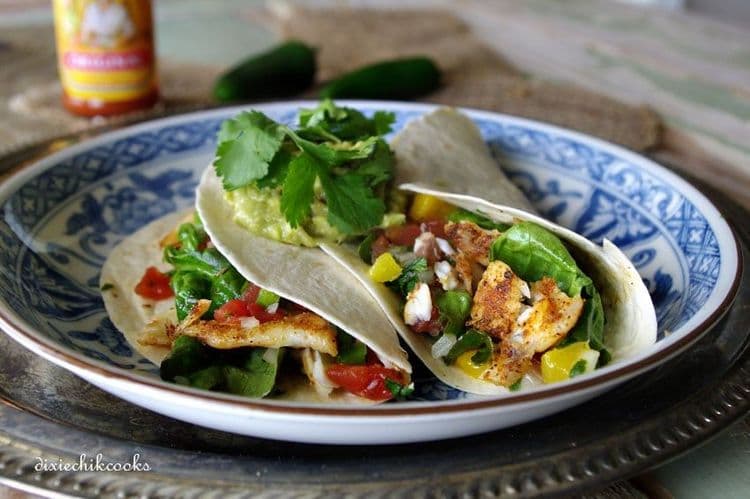 Grilled Fish Tacos with Mango Salsa recipe
