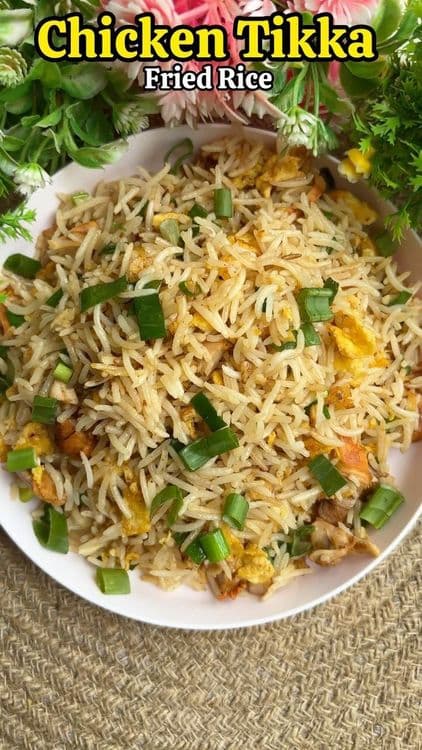 Desi Chicken Tikka Fried Rice recipe