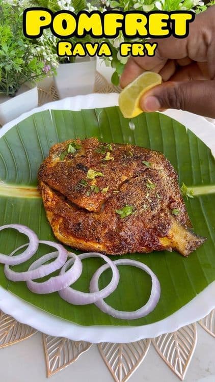 Pomfret Rava Fry recipe