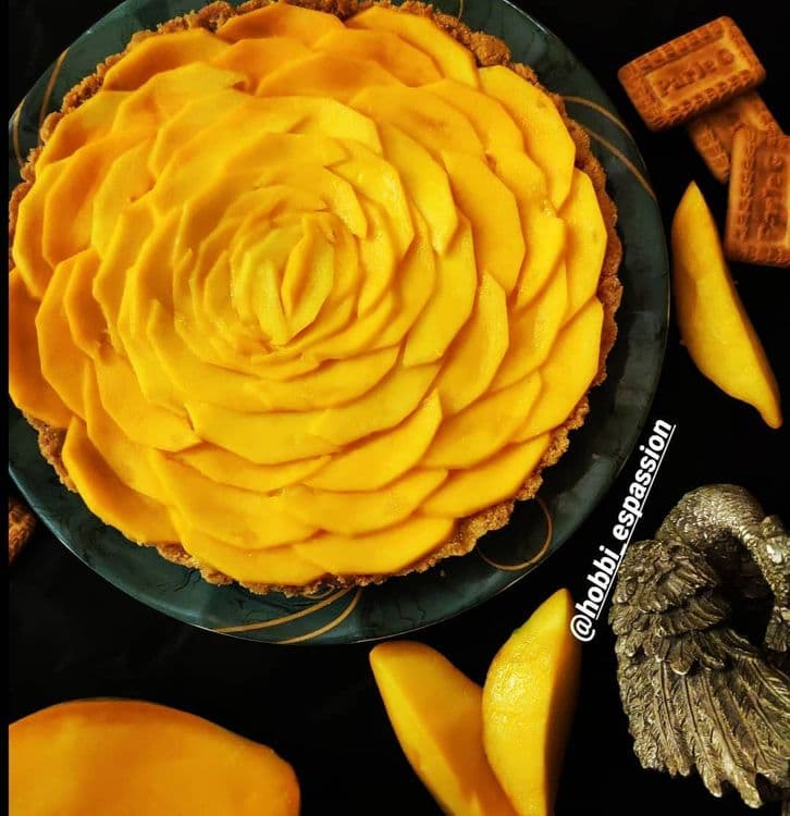 Mango Tart with Custard Pudding recipe