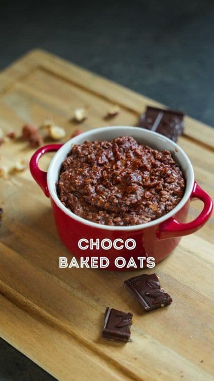 Baked Oats Coeur Chocolat recipe