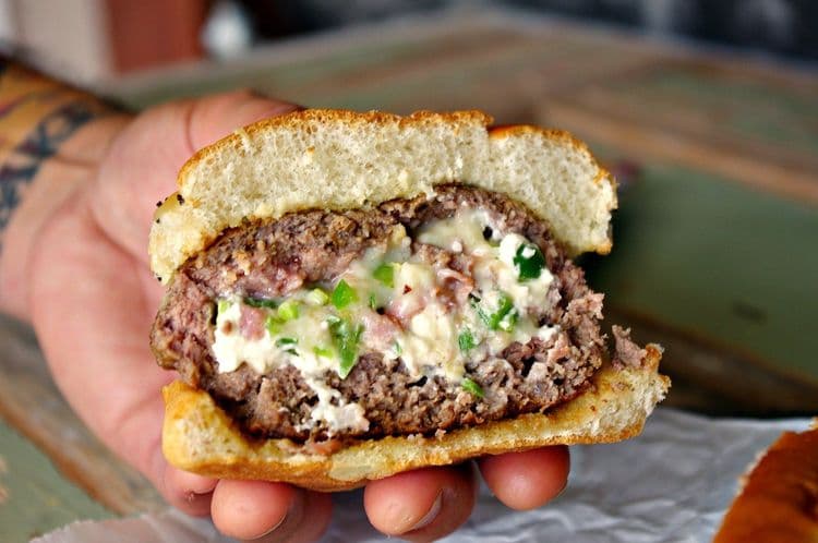 Jalapeno Popper Beer Can Burger recipe