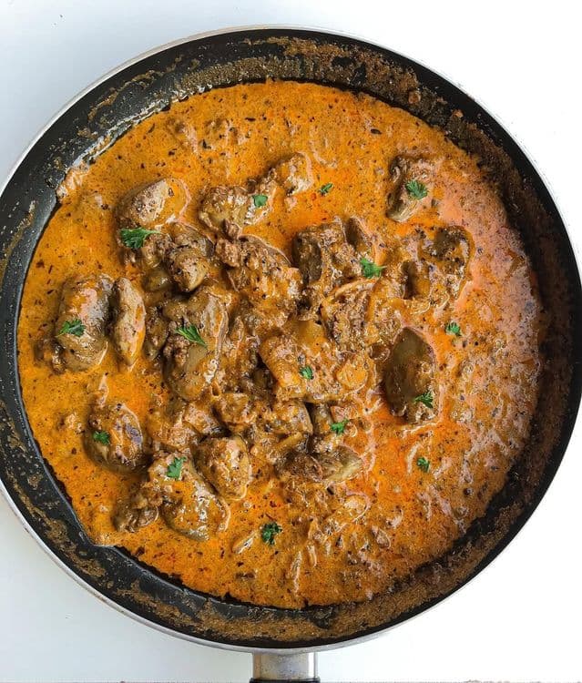 Creamy Chicken Livers recipe