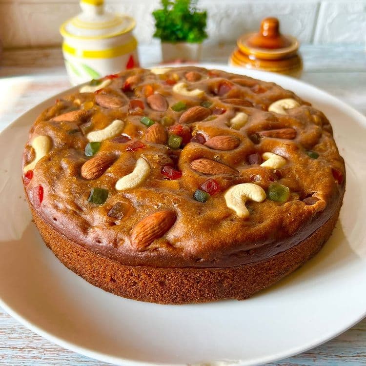 No Oven, No Maida, No Egg Plum Cake recipe