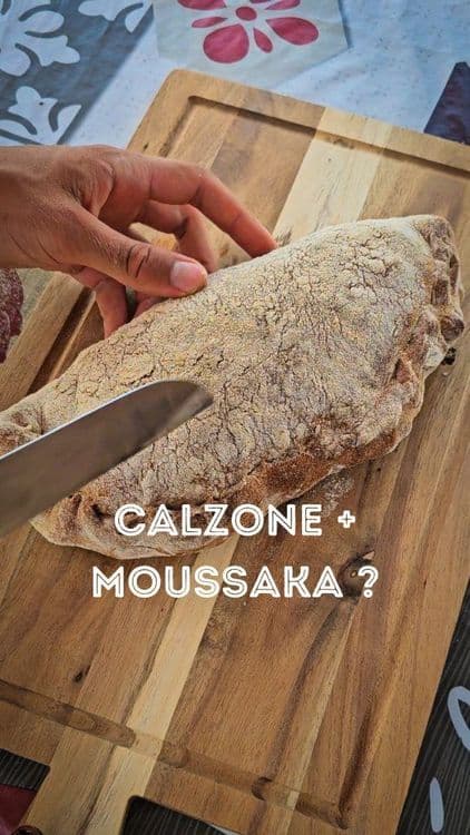 Moussak-Alzone (Moussaka Calzone Fusion) recipe