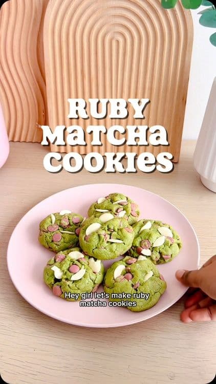 Ruby Matcha Cookies recipe