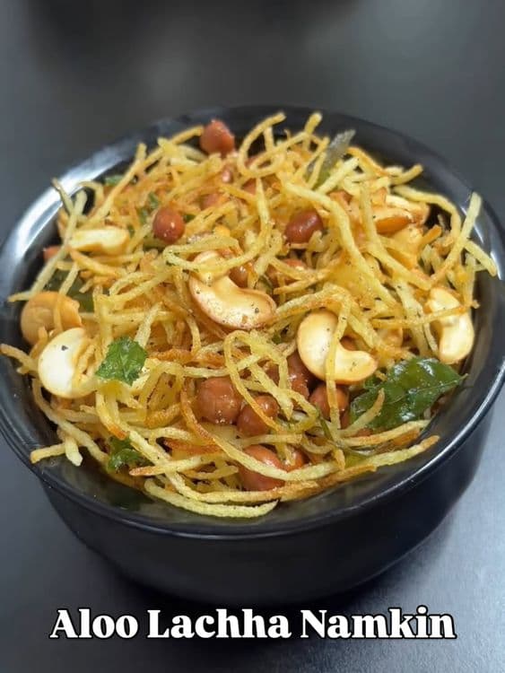 Aloo Lachha Namkeen Recipe recipe