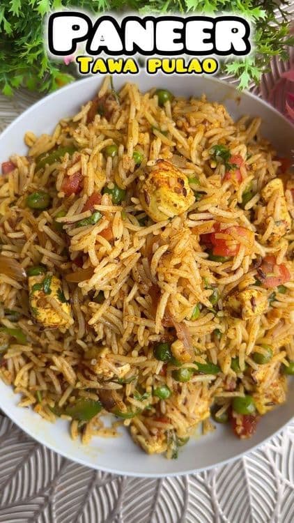 Paneer Tawa Pulao recipe