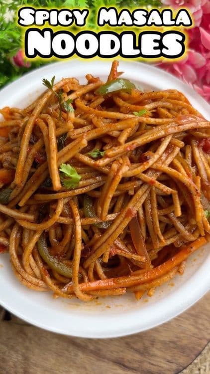Spicy Noodles with a Rainy Day Twist recipe