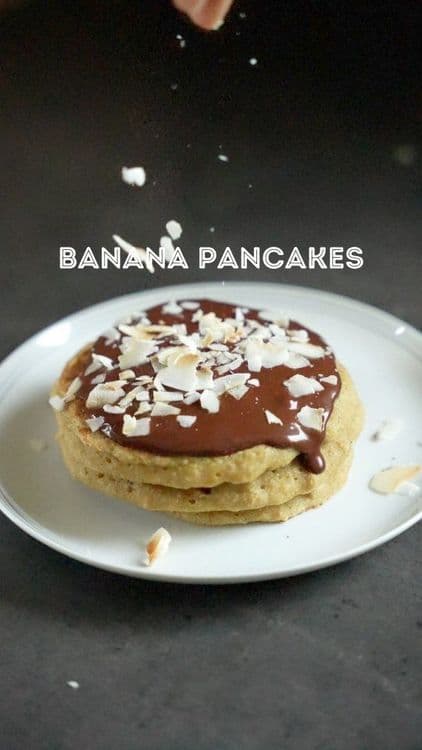 Thick & Soft Banana Pancakes recipe