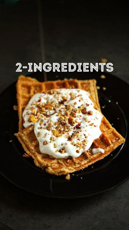 Fitness Waffles with 2 Ingredients recipe