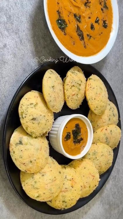 Moong Dal Idli with Chutney recipe