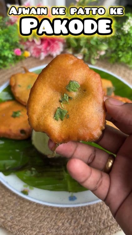Ajwain Ke Patto Ke Pakode recipe