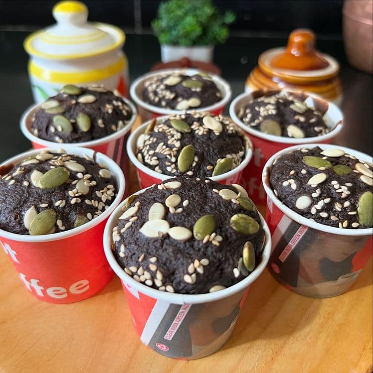 Oats Ragi Flour Mini Cup Cakes recipe