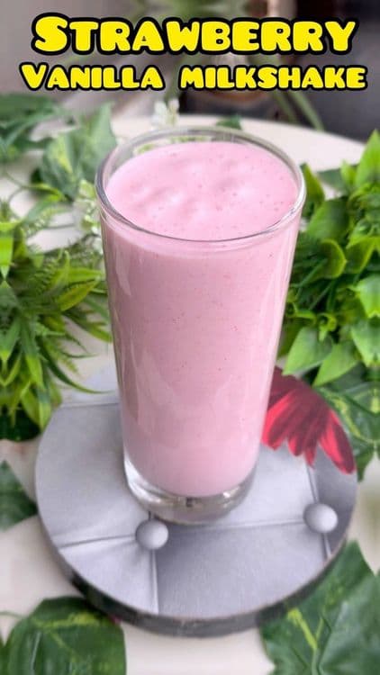 Strawberry Vanilla Milkshake recipe