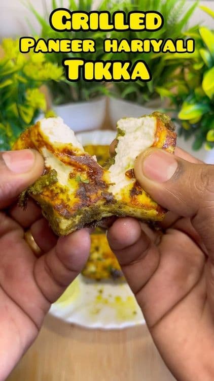 Grilled Paneer Hariyali Tikka recipe