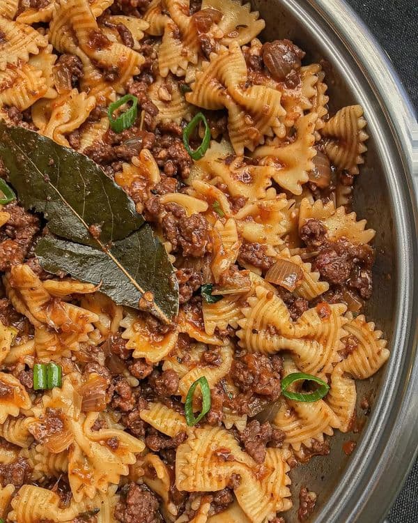 Bolognese with Farfalle Pasta recipe