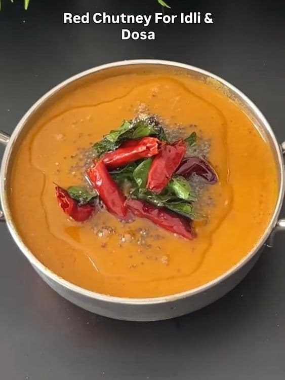 Red Chutney for Idli and Dosa recipe