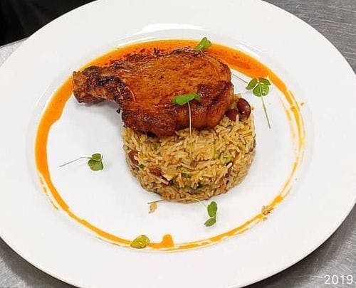 Himalayan spice Pork Chop with Rajma Rice recipe